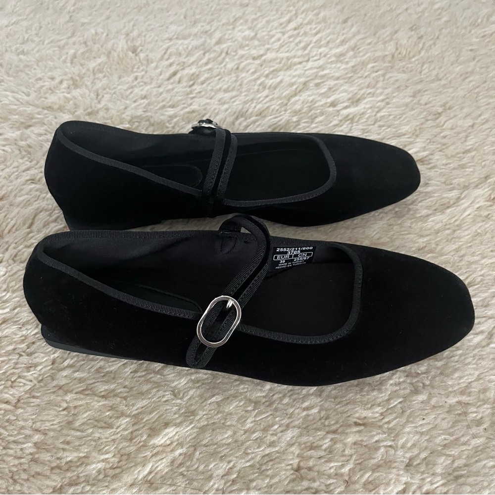 Zara Black Mary Jane Flats